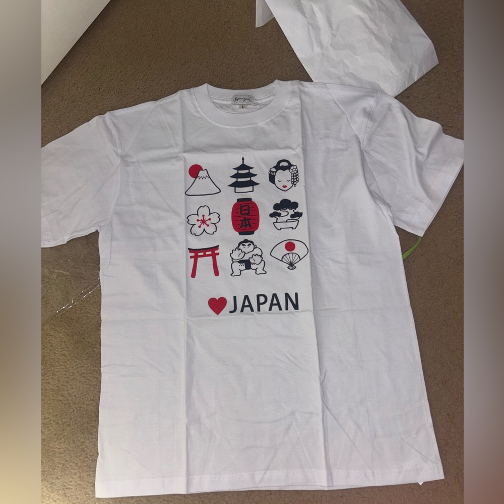 White Japan Graphic Kids T-Shirt